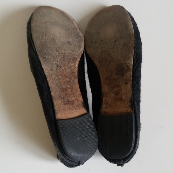 Lucy Choi Puck Woven Calf Hair Bow Ballet Flat 39 - Picture 5 of 8